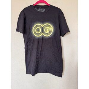 Vandal-A Industries OG Graphic Black Crew Neck T-Shirt Size Small